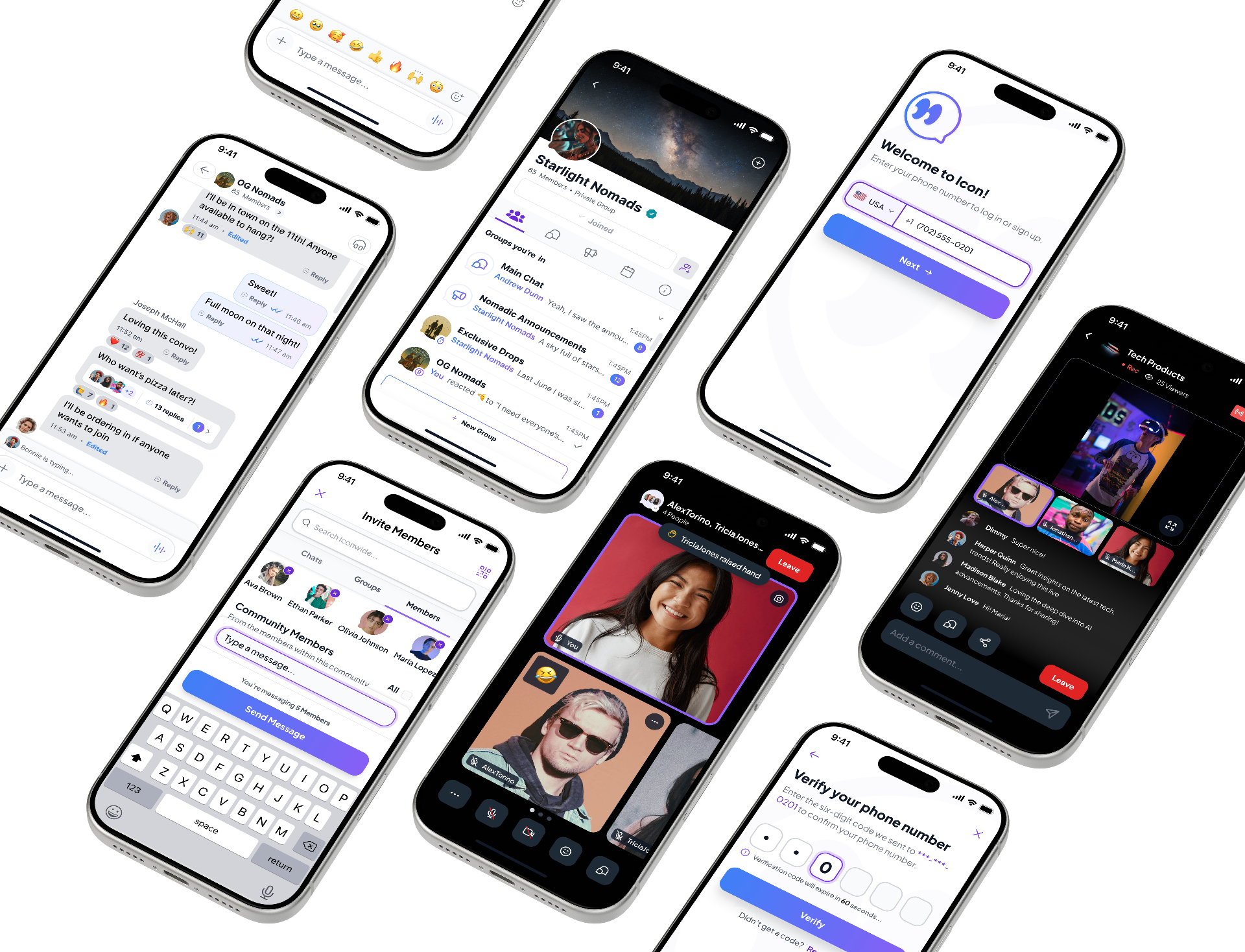 Icon — product screens collage
